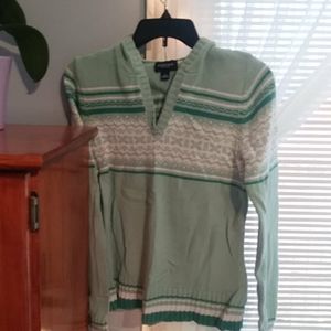 Hooded V-neck Sweater